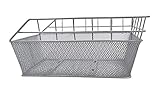 Fahrradkorb XXL Schultaschenkorb Silber Einkaufskorb Gepäckträgerkorb 45x29,5x21 cm