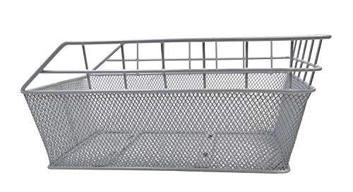 Fahrradkorb XXL Schultaschenkorb Silber Einkaufskorb Gepäckträgerkorb 45x29,5x21 cm