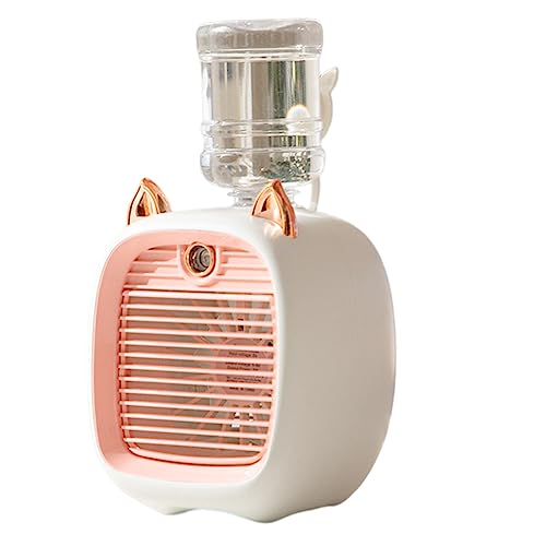 Carlgelrag Mini Ventilador de Aire Acondicionado PortáTil USB Air Cooler Fan Humidificador 3 Velocidades 2 Modos Cooler para Office Home Cool Fan-C
