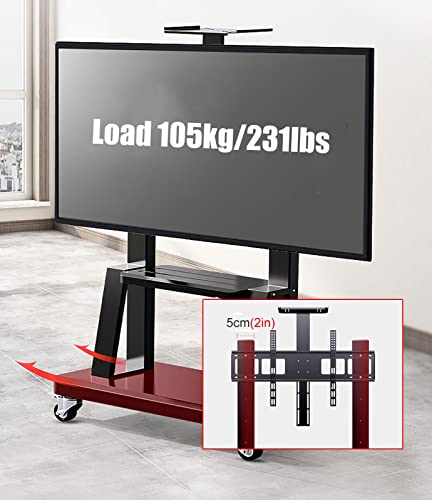 Soporte móvil para TV de 40-75 pulgadas con ruedas ajustable miniatura 4