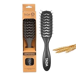 TADA MEN Hair Brush for Men Comb for Men and Women Styling Hairbrush Mens for Styling (Charcoal Grey)