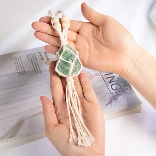 Vnvetyto Green Fluorite Healing Crystals Feng Shui Hanging Ornament Car Ornament Meditation Hanging Ornament Window Ornament For Home Decor #TOP2