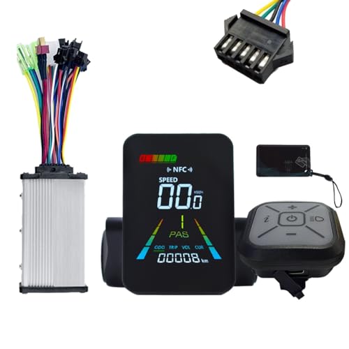 Ducevnaoe E-Bike NFC LCD�f�B�X�v���C �d���X�N�[�^�[ NFC�J���[�X�s�[�h���[�^�[ UART 24V/36V/48V/60V+36V/48V 350W�R���g���[���[ SM5PIN