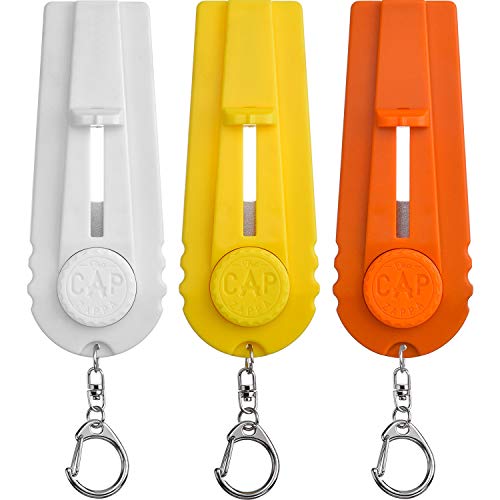 TOODOO 3 Pieces Cap Zappa Cap Shooters Launchers Beer Bottle Opener with Keychain, Orange, Yellow and White