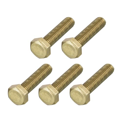 METALLIXITY Boulon Tête Hex M8-1.25x35mm, 5 pcs, Laiton