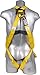 Palmer Safety Full Body Universal Harness with 3 Point Adjustment, Back D-Ring, Pass-Thru Legs Buckles, and Fall Indicators I OSHA ANSI Roofing Tool Personal Equipment (Yellow)