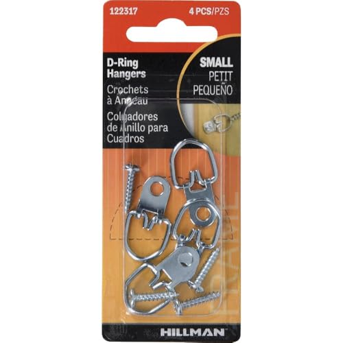Image of Hillman AnchorWire Steel Zinc Small D-Ring Hanger Steel 4 pk 1 lb.
