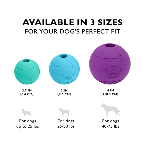 Chew King Apportierbälle, extrem haltbar, Naturkautschuk, 3 Stück – 7,6 cm Bälle (CM-0263-CS01)