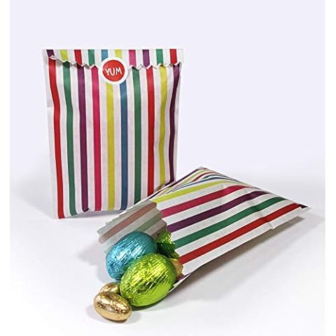 Talking Tables Rainbow Striped Paper Bags Cover