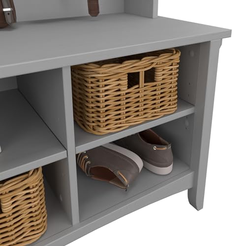 Image of Bush Furniture Salinas Hall Tree with Shoe Storage Bench in Cape Cod Gray
