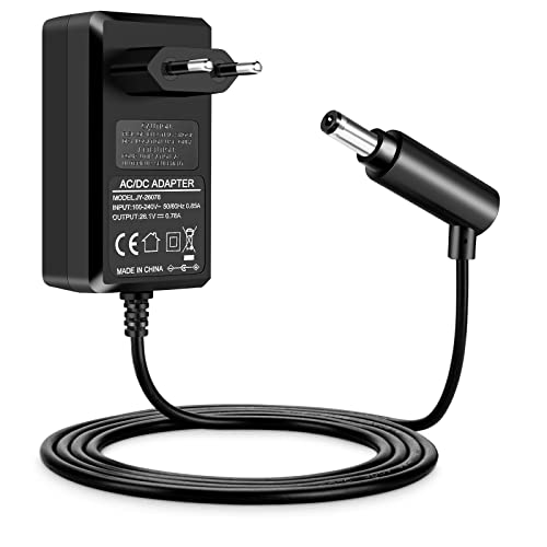 ZEYXINH Cargador de Cable de Alimentación para Dyson V6 V7 V8 Motorhead Fluffy Animal DC58 DC59 DC60 DC61 DC62 DC72 DC74 SV03 SV04 SV05 Aspiradora, 26.1V 780MA Adaptador de Enchufe Estándar Europeo Cover