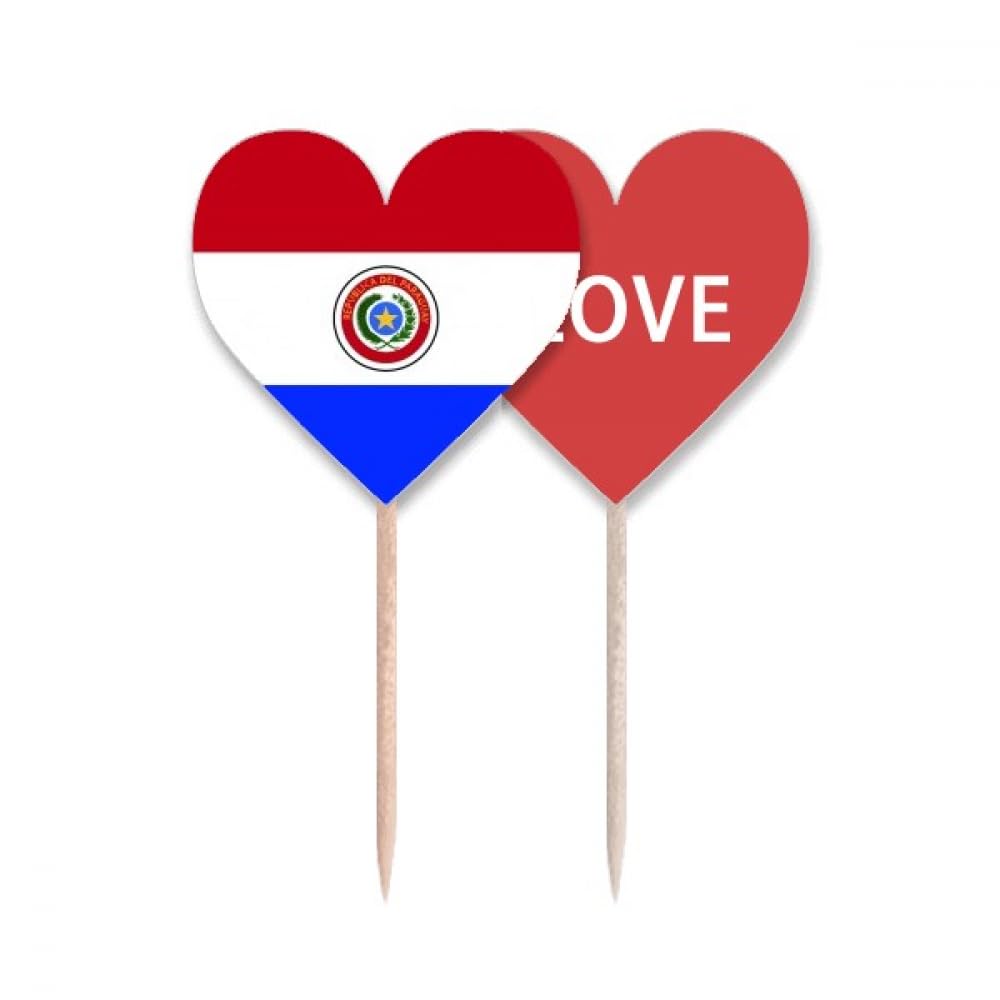 Drapeau national Paraguay sur pic pour décorer facilement vos gâteaux sans effort