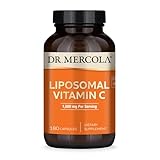 Dr. Mercola Liposomal Vitamin C - Brain, Heart, Eye & Immune Support - Provides 1,000 mg of Bioavailable Vitamin C - Non-GMO, Gluten-Free & Soy-Free - 180 Capsules (90 Servings)