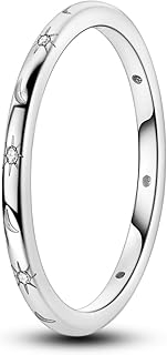 925 Sterling Silver Rings for Woman Dainty Stackable CZ Star Moon Cross Eternity Engagement Bands Ring for Her