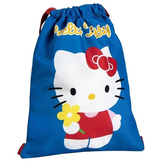 CERDÁ LIFE'S LITTLE MOMENTS Saquito Escolar Hello Kitty – Mochila Infantil Tipo Saco con Cordón Ajustable y Diseño, Práctica y Ligera,