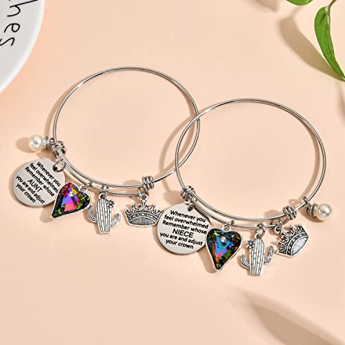 Niece Bracelet Niece Gifts From Auntie Aunt And Niece Gifts 13 Year Old 16Th Happy Birthday Gifts Graduation Gifts For Niece Charm Bangle Inspirational Jewelry Niece Gifts For Teen Girls Women #TOP4