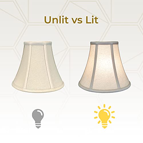 Image of Royal Designs, Inc. BSO-704-14LNBG True Bell Basic Lamp Shade, 7 x 14 x 11.5, Linen Beige
