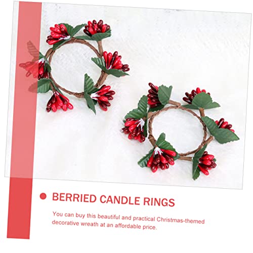 Couronnes de Noël de table petites décorations pour bougies et murs - 6