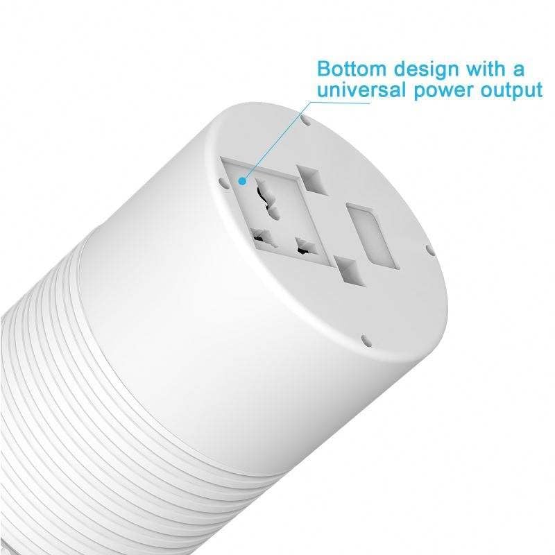 Image of Audiovan Vertical Pop Up socket Pneumatic Electrical Countertop 3* Power+ USB type A+C charger hdmi aND Lan Port RJ45, 18 watt Fast Wireless phone charge Conference Desk (White VMP-28)