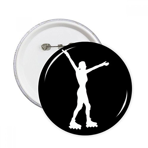 Badge Roller Sport noir pins vêtement bouton décoration multicolore M 5pcs