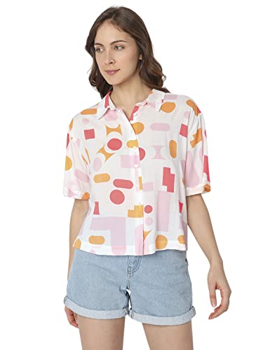 Image of VERO MODA Women's Slim Fit Collar Neck Shirt