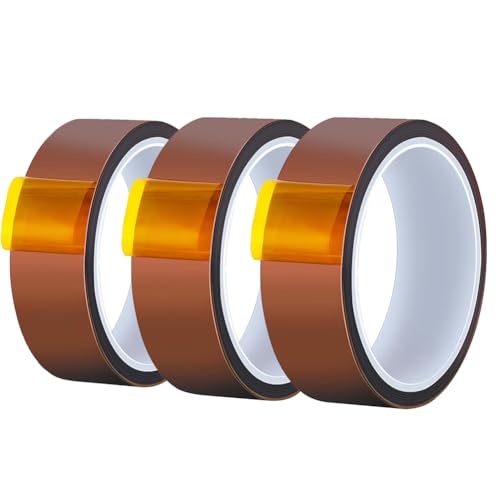 XMSCN 3 rotoli di nastro adesivo per alte temperature, 30 mm x 50 m, nastro adesivo per stampa sublimazione a caldo, nastro per trasferimento termico senza residui. (3cmx50m, 3 pezzi)