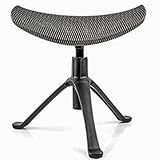 オットマン 足置き台 デスク下 高さ調整 フットレスト 回転 折り畳み 足置き メッシュ クッション 昇降式 軽量 ゲーミング 机 椅子 腰枕 オフィスチェア オフィス リモート 野外 キャンプ リラックス おしゃれ グレー