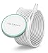 Galvanox Compatible with MagSafe Wall Mounted Magnetic Wireless Charger (15W) Fast Charging, Stick-on Adhesive Design with Long Removable USB-C Cable (10Ft) White
