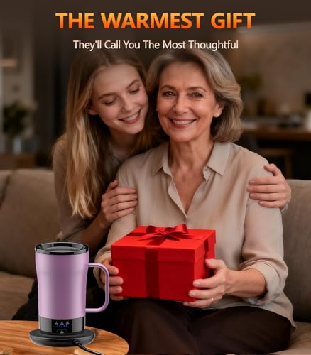 Image of Self-Heating Coffee Mug, 14oz Heated Coffee Mug - Rechargeable Temperature Control Coffee Mug Keep Coffee Hot, Smart Mug Great Gift for Coffee Lovers & Slow Sippers