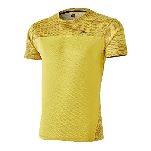 42K RUNNING   Camiseta técnica 42K MIMET Hombre Ambar Yellow Hexagon L