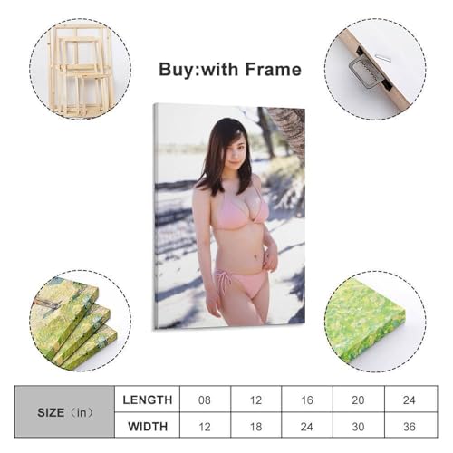 吹石一恵ポスターオフィスの寝室の食堂の装飾的なキャンバスの壁画24x36inch(60x90cm)