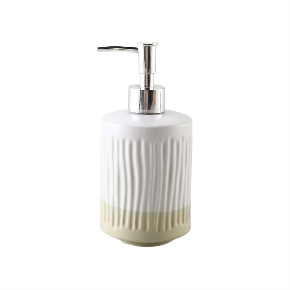 Cyairong-22 One Color Soap Dispenser Home Soap Dispenser 450Ml Shampoo Body Wash Dishwashing Liquid Dispensing Bottle Ceramic Lotion