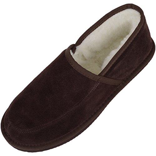 Snugrugs SRWoolslipper - Zapatillas de lana, color marrón (brown), talla 43.5 EU (9 UK)