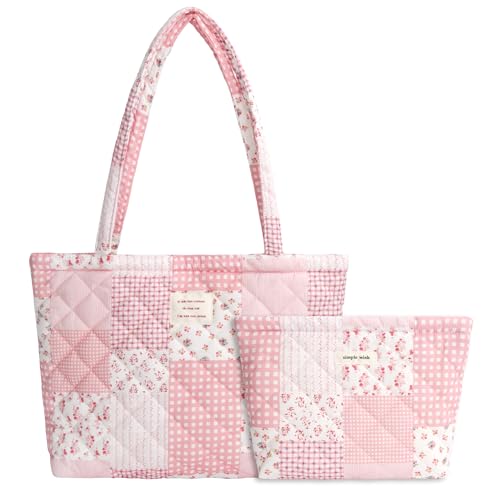 Bolsa Tote Acuñada Floral para Mujer con Estuche miniatura 1
