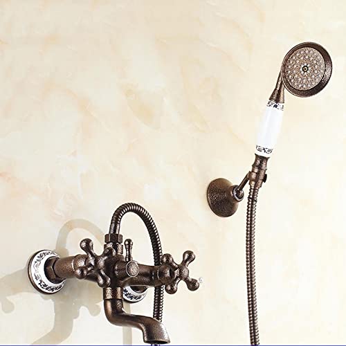 Robinets de douche vintage eau chaude froide avec kit baignoire