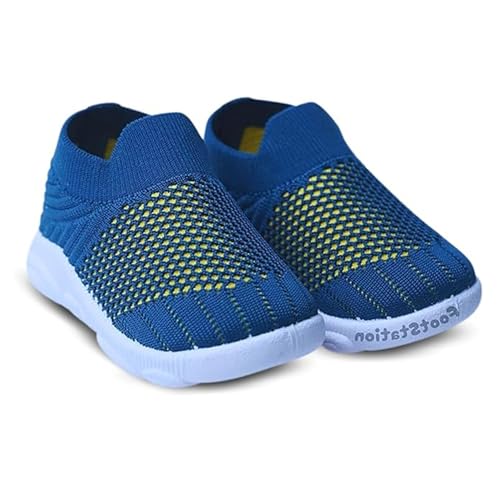 TrendStation:- Kids Knit Slip-on Walking Shoes, Attractive Colour's, Breathable Mesh, Lightweight & Comfortable Sneakers for Active Kids