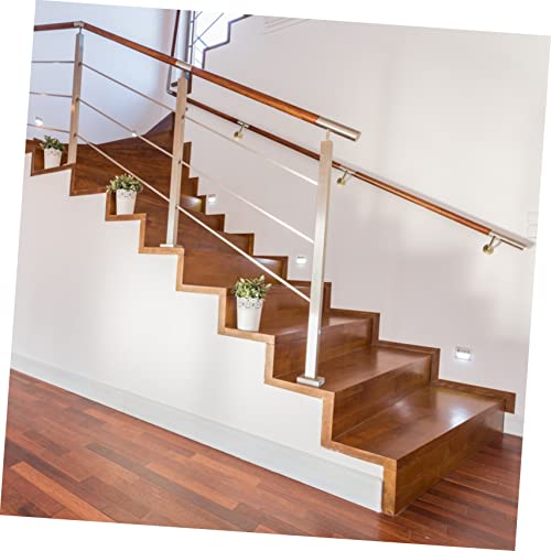 Support de main courante d'escalier doré en métal robuste x2