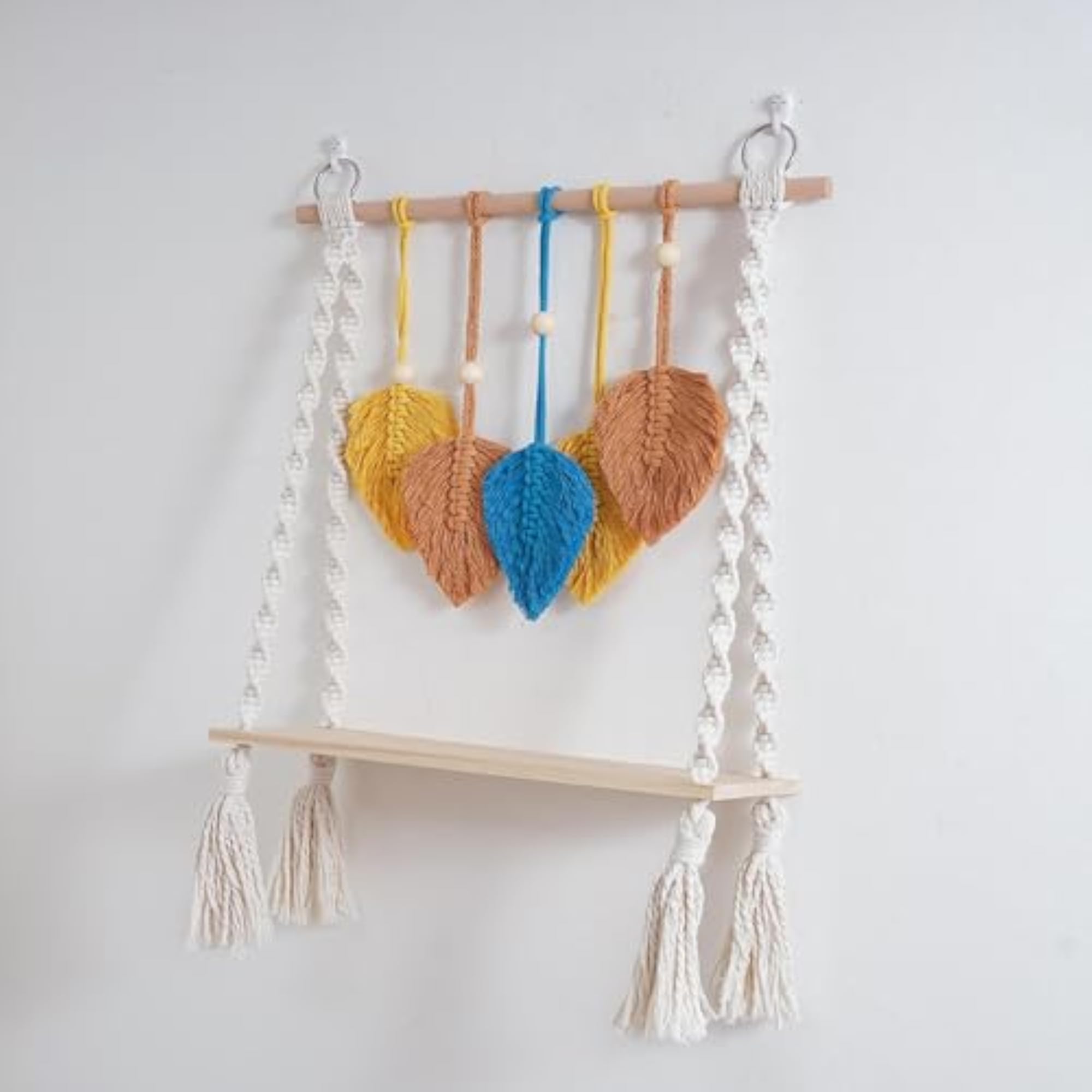 Macrame Wall Hanging Shelf Boho Display Rack