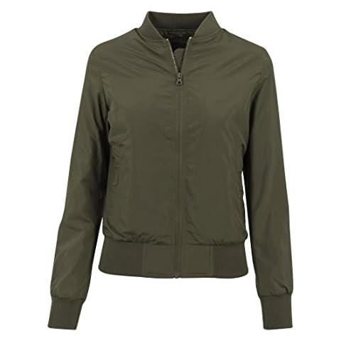 Urban Classics Women's Urban Classic Women s Ladies Light Bomber Jacket Darkolive Medium, dark olive, M UK Cover
