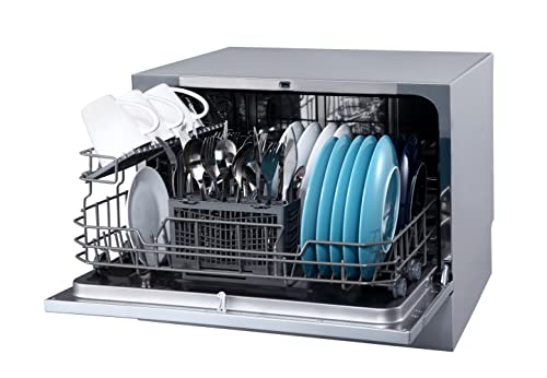 EdgeStar DWP62WH 6 Place Setting Portable Countertop Dishwasher - White