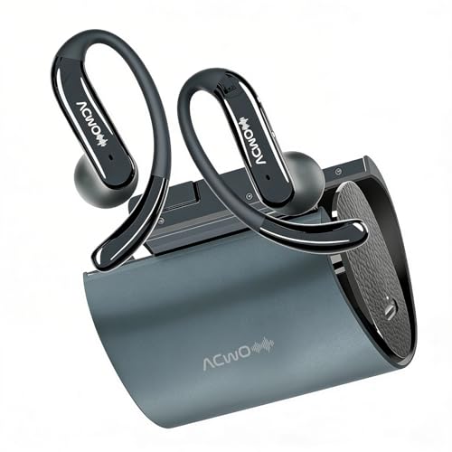 Image of ACwO DwOTS 575 Wireless Open Ear Wireless Earbuds, All-Around Awareness, 60H Playtime, ENC Technology, Long-Term Comfort, 10mm Drivers, 3 EQ Modes, Fast Charge 1.5Hrs (Midnight Black)