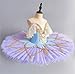 OTMYIGO Girls Ballet Tutu Dress Women Princess Platter Pancake Swan Lake Ballerina Stage Dance Competition Costume,Purple,130