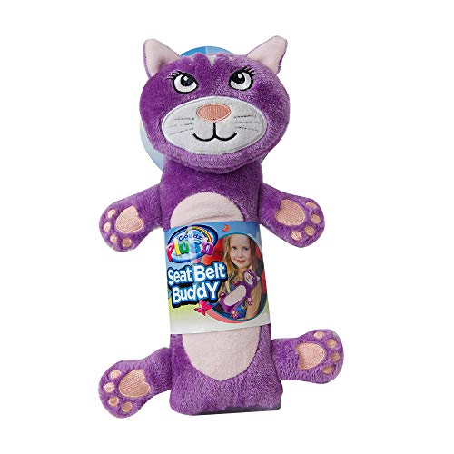 Image of Cloudz Kids Super Soft N' Cuddly Seat Belt Buddy XL Travel Pillow. Keep Your Kids Comfy and Supported at Home or On The Go! - Cat