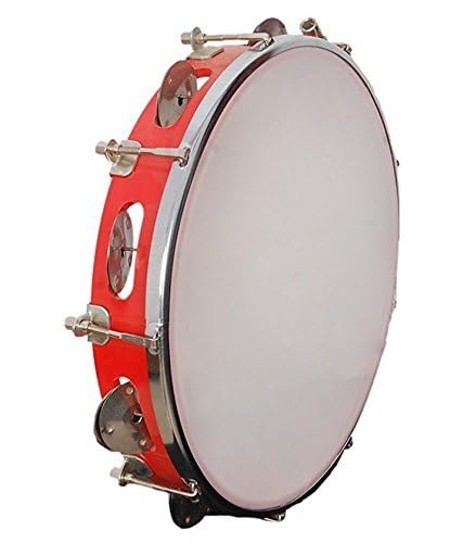 Dafli Musical Instrument Tambourine Hand Percussion Fibre Daffli Bhajan, Kirtan instrument 8 INCH Tambourine With Head-image-5
