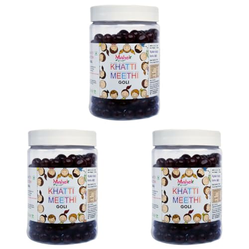 Image of Mahek Khatti Meethi Goli 350Gm | Traditional Indian Digestive Candy | Sweet & Tangy Mouth Freshener | Blend of Peeplamul, Jeera, Dry Mango, Nausadar & Neembusat | After Meal Digestive Churan Goli