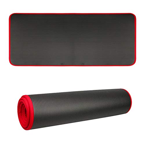 Tappetino Yoga Tappetini yoga extra spessi da 10 mm 183 cm x 61 Tappetino morbido antiscivolo for esercizi Fitness Pilates palestra con benda