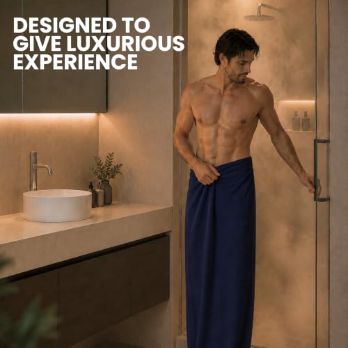 Image of Bulk 8-Pack Commercial Jumbo Bath Sheets, 35 inch x 70 inch, 600 GSM, Navy | For Vacation Rentals & Luxury Suites - 100% Ring-Spun Cotton with Plush Comfort & High Absorbency