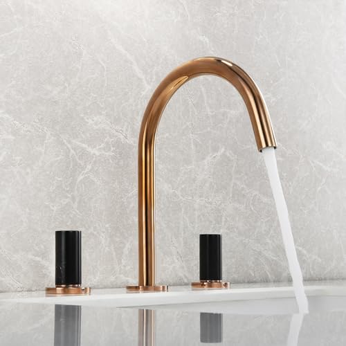 Robinet de lavabo de salle de bain 3 trous en laiton pour stopper les fuites