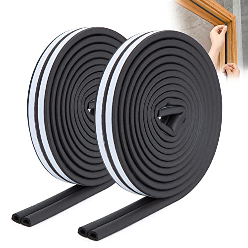Ya en mundofriki.es: YOUSHARES Tiras de Sellado para Puertas y Ventanas, Goma Adhesiva de EPDM, 10M Total, D-Shaped Burlete Puerta Entrada Aislamiento Térmico para Espacios de 5-7mm (Negro)