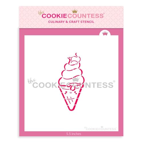 The Cookie Countess Ice Cream for All PYO Stencil
